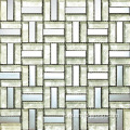 Mosaico in alluminio in blocco di vetro bianco